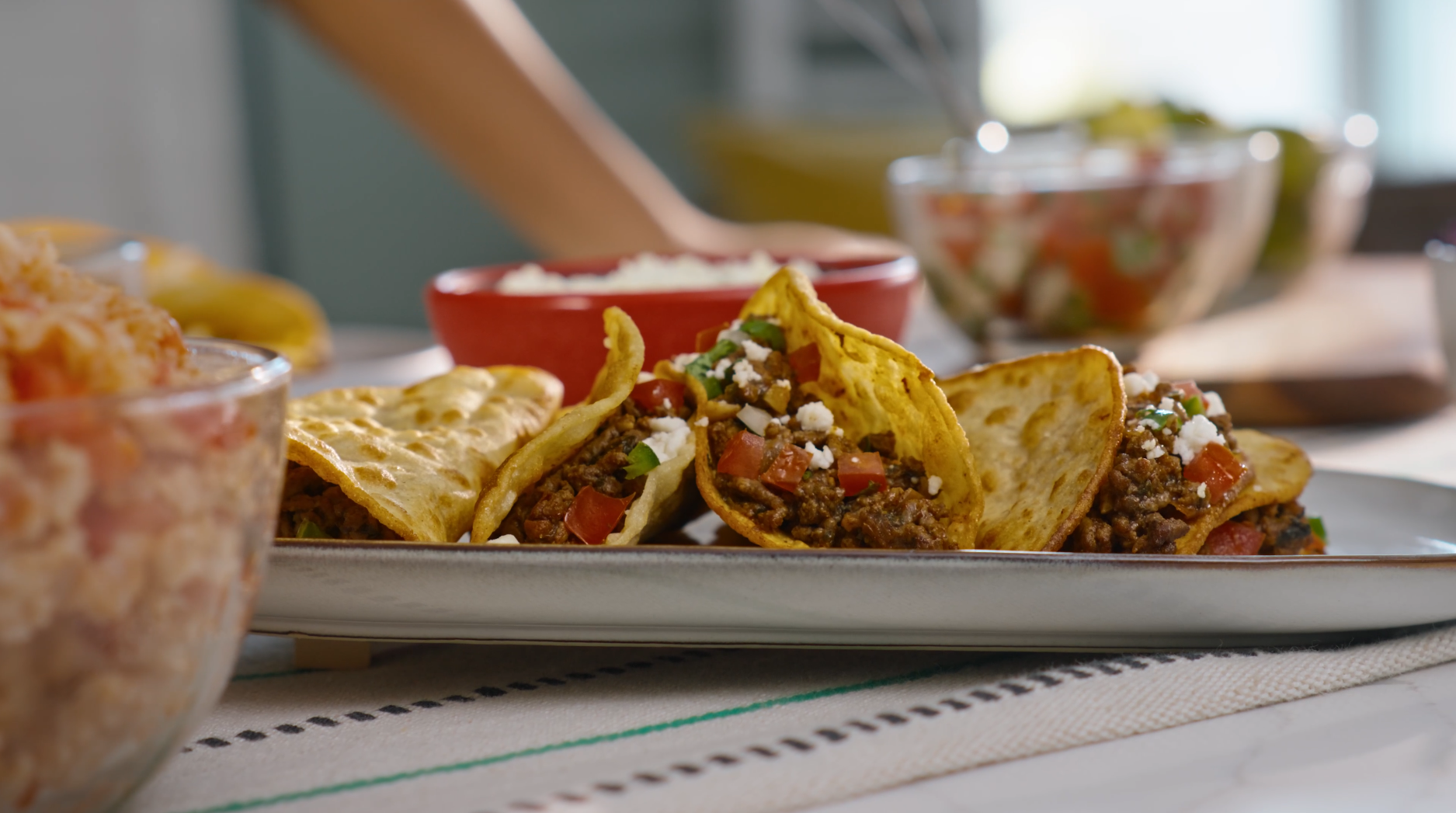 Platter of nachos with a blurred background